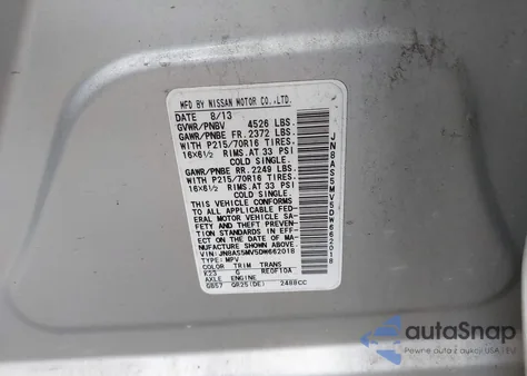 2013 Nissan Rogue S from USA, damaged, VIN JN8AS5MV5DW662018